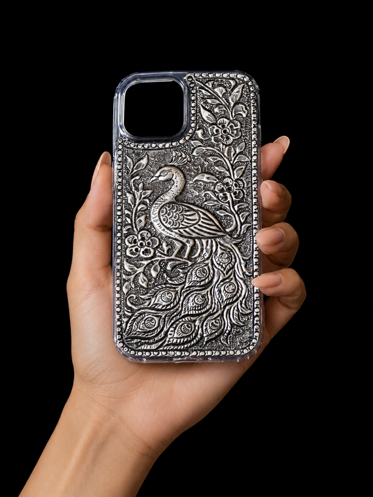 ZILVIQ Handcrafted Peacock Luxury iPhone Case
