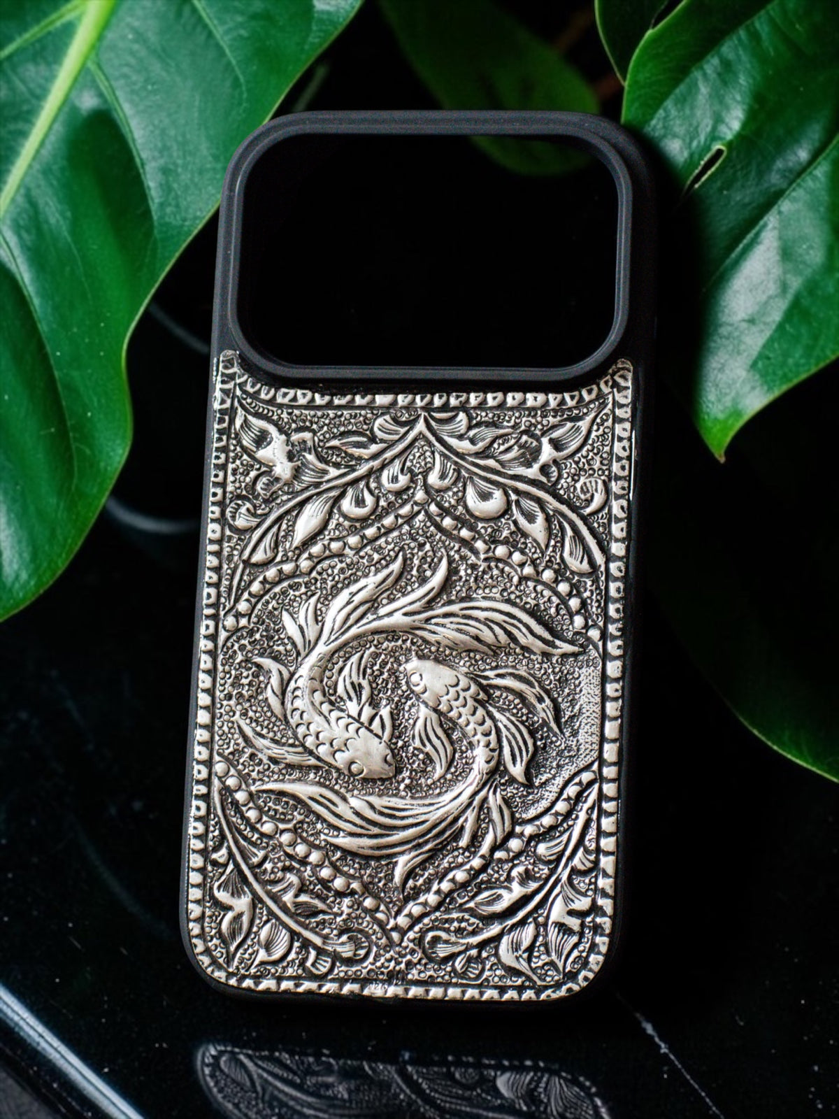 ZILVIQ Handcrafted Twin Fish Luxury iPhone Case