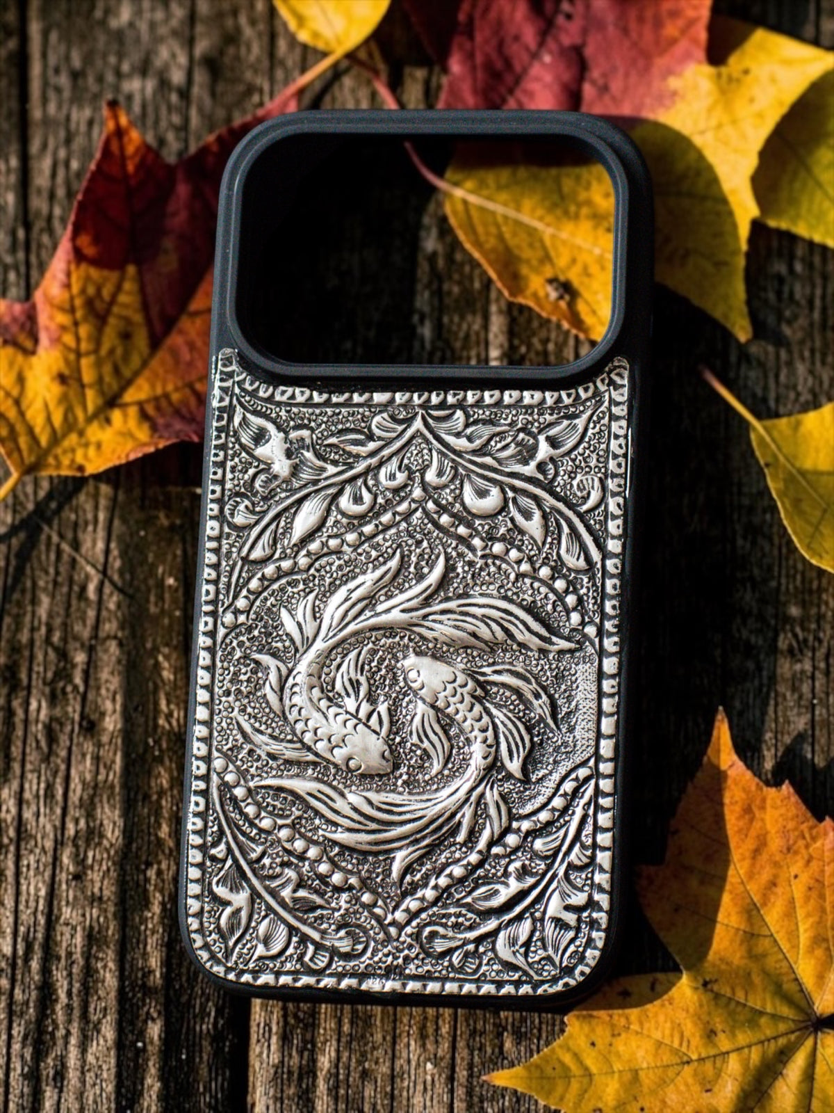 ZILVIQ Handcrafted Twin Fish Luxury iPhone Case
