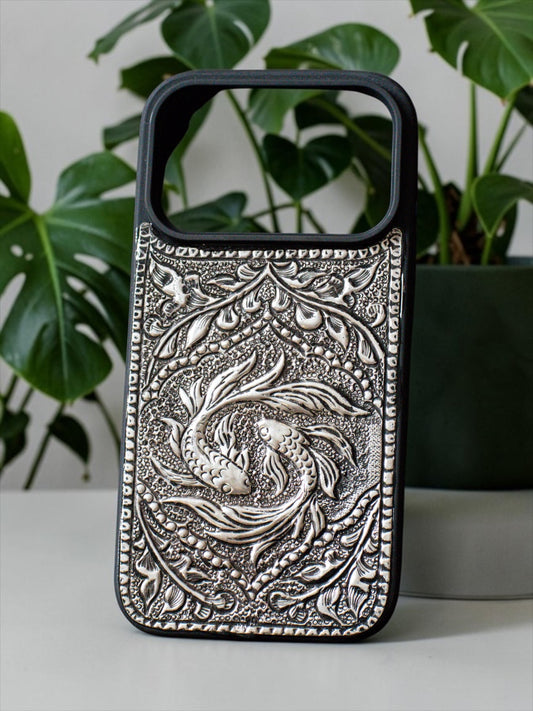 ZILVIQ Handcrafted Twin Fish Luxury iPhone Case