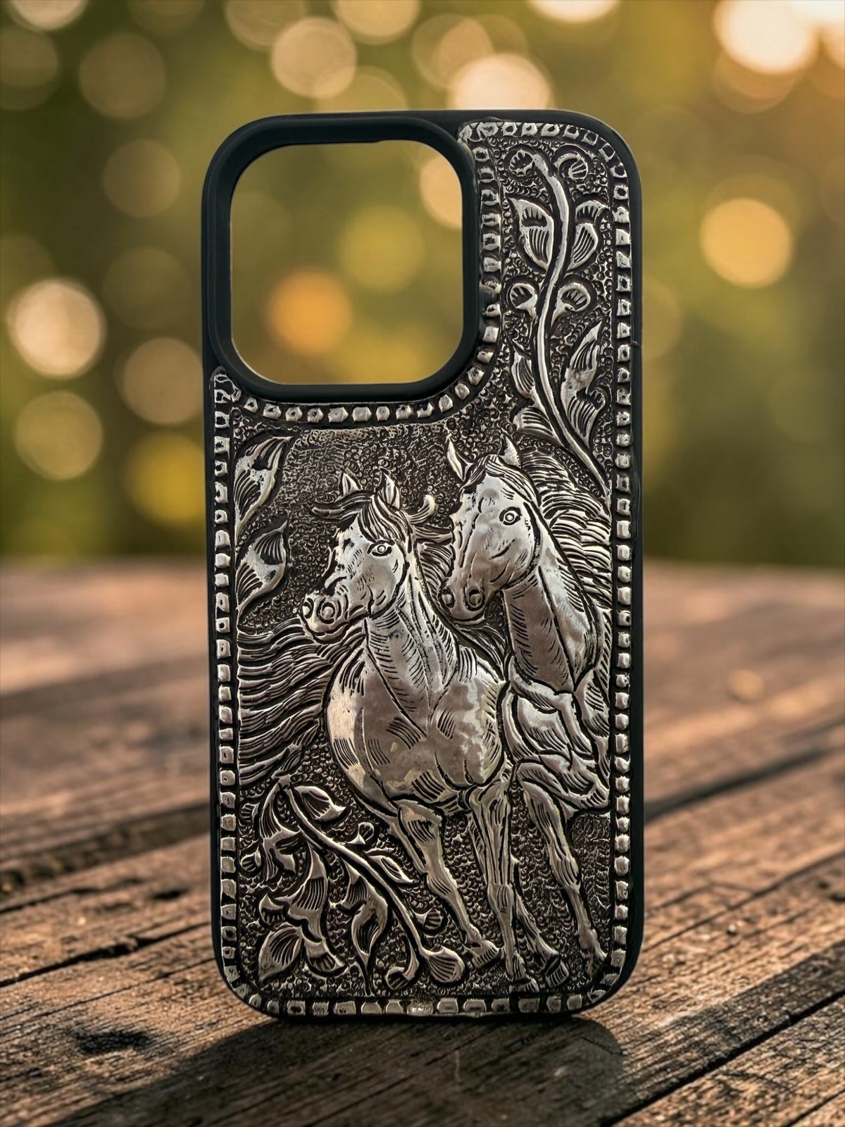 ZILVIQ Handcrafted Galloping Horses Luxury iPhone Case
