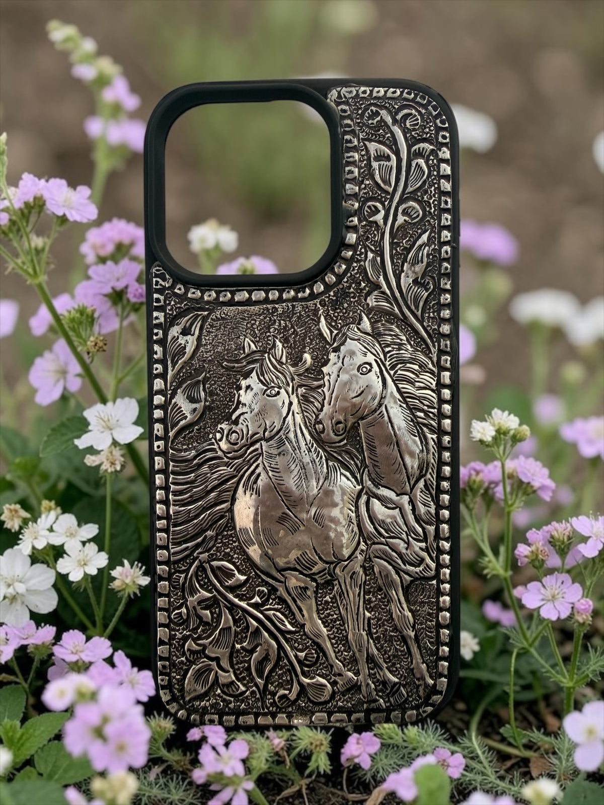 ZILVIQ Handcrafted Galloping Horses Luxury iPhone Case